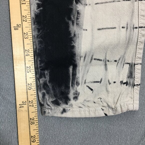 NWT Siwy Jean Womens Hannah Fascination Size 32 Tie Dye Black/Cream Low Rise - Picture 6 of 14